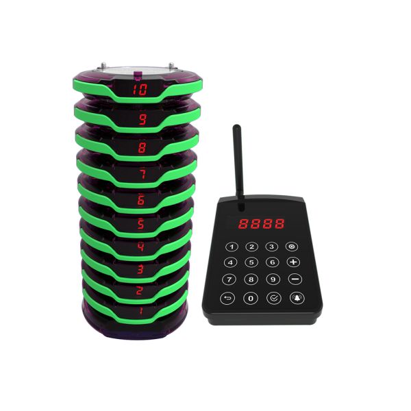 Wireless Restaurant Waterproof Smart Customer Fast Food Coaster Guest Queue Call Paging System