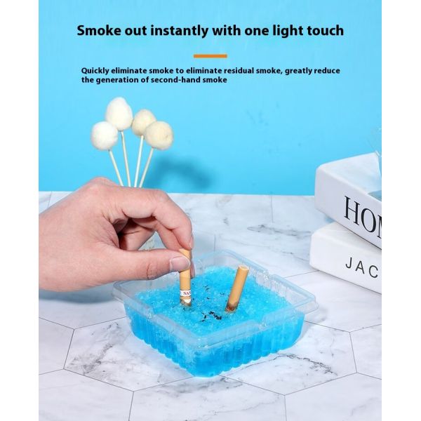 Portable Creative Crystal Disposable Ashtray Lazy No-Wash Anti-Odor Sand Extinguisher Wholesale Adhesive Paper Film