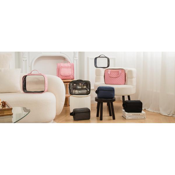 Travel Toiletry Bag For Women And Men, Water-Resistant Shaving Bag For Toiletries Accessories, Foldable Storage Bags With Divider And Handle For Cosmetics Toiletries Brushes Tools