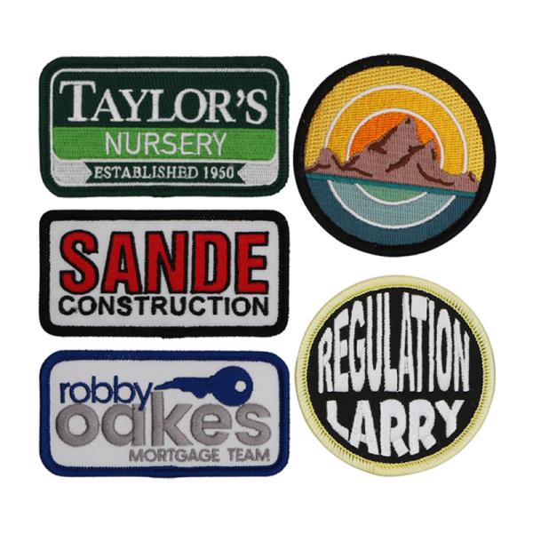 Custom Personalized Embroidery Patches Heat Press Iron On Embroidered Patches For Clothing Hats