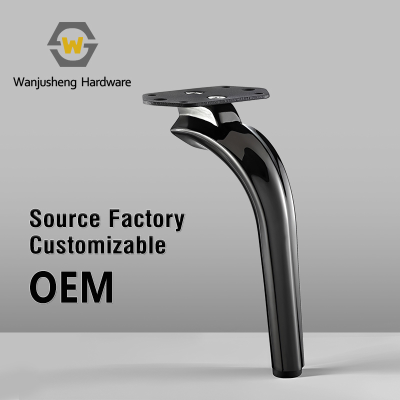 Heavy-duty Die-cast Black Cabinet Legs Metal Furniture Feet Hardware Accessories for Sofas Coffee Tables and Bathroom Cabinets