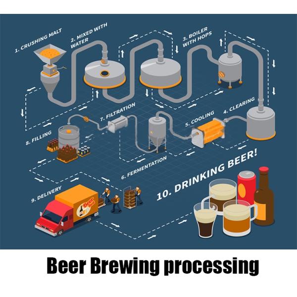 Restaurant Commercial Draft Beer System , 4 Bbl Micro Beer Brewing Equipment