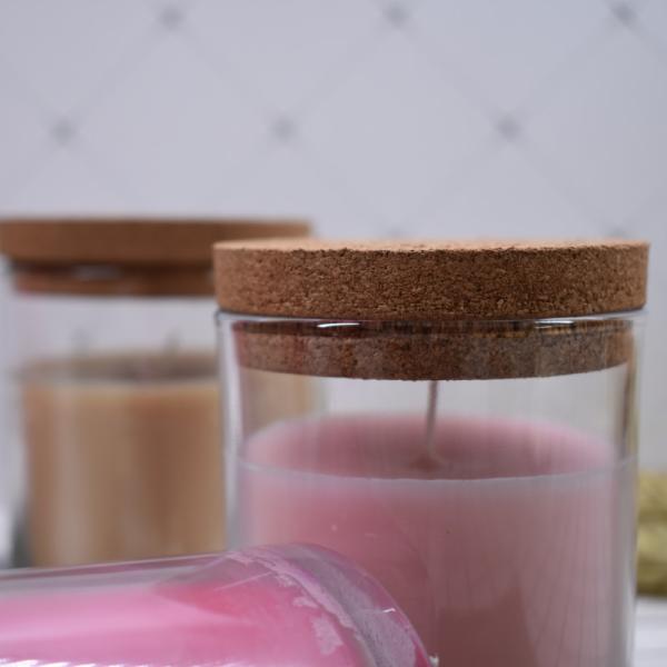 Premium Quality OEM  Glass Candle Jar Cork Stopper Tightly Airtightness