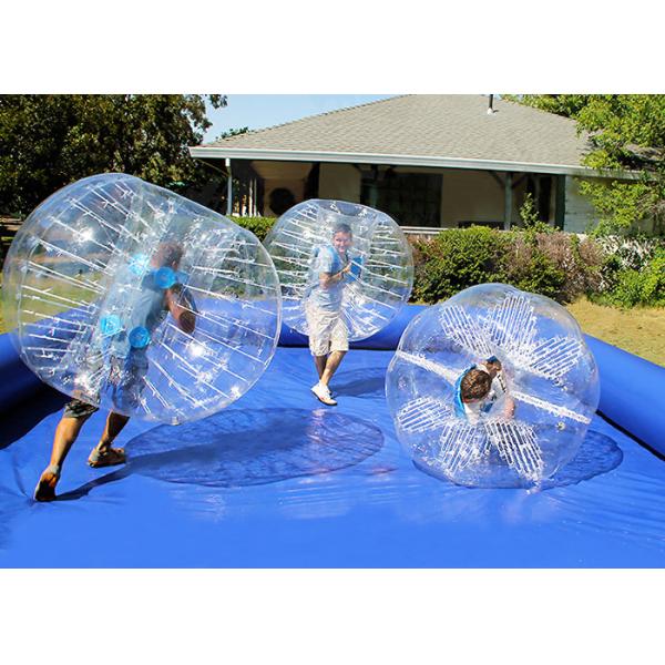 Взрослый красный напечатанный шарик бампера приятеля, голубой людской раздувной логос шарика пузыря бампера