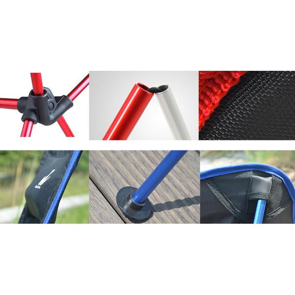 Recliner Type Foldable Camping Chair , Large Aluminum Folding Chairs With Pillow