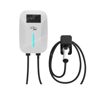Estación de carga Wallbox para vehículos eléctricos de 7KW 220V CA con pantalla a color de 4.3 pulgadas, acero galvanizado y vidrio templado