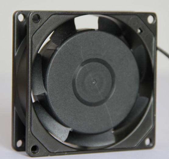 80mm Black Portable AC Brushless Fan Motor 3.1 Inch For Cooling And Network
