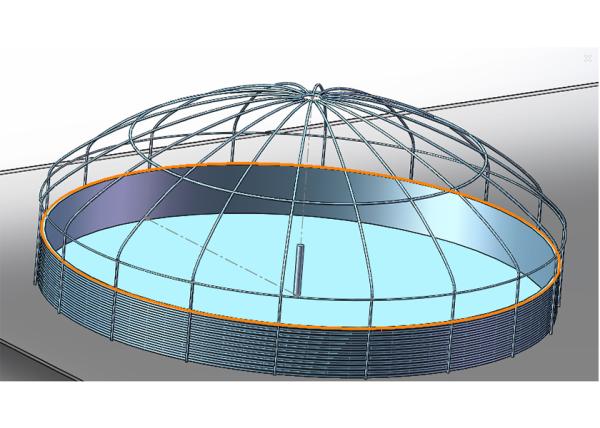 Galvanized Steel Pipe Circular RAS Fish Tank 10 Meter Fresh Water Automatic Feeding