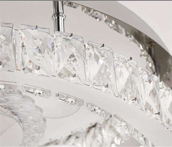 Mayorista Luz de lujo Cristal Ventilador de techo Luz Nórdico Silencioso Oculto Ventilador de techo Con luz