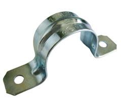 Galvanized Steel  EMT Conduit Strap  /Plain Saddle Strap Two Holes  / Zinc Plated EMT Conduit Fittings