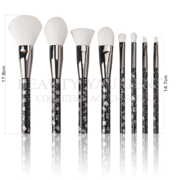 SA8000 17.8cm Private Label Makeup Brushes Tools With Heat Transfer Plastic Handle