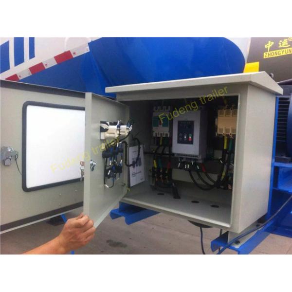 Tri - Axle Bulk Cement Tanker Trailer With Air Compressor Q235 Steel Tanker Body