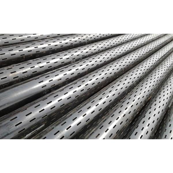 Slotted Liner Sand Control Screen , Straight / Staggered Slotted Casing Pipe
