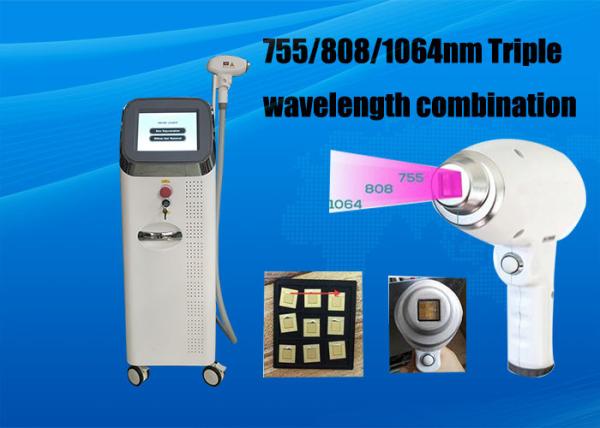 Triple Wavelength Diode Laser Hair Removal Machine 755 808 1064nm Available