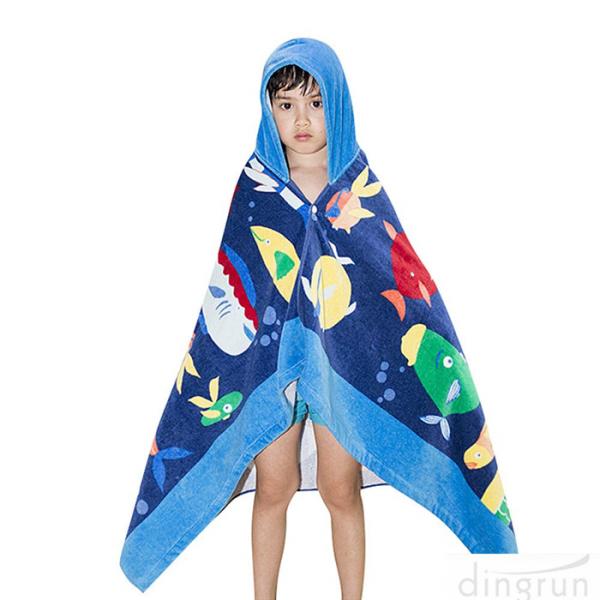 Hooded Bath Towel for Kids Under Age 7 Bathrobe Beach Hooded Poncho Towel