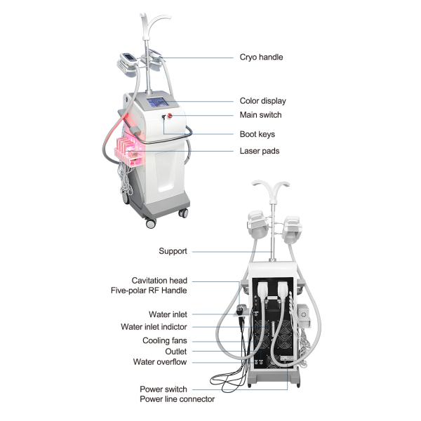 Салон липосакции машины красоты лазера Kryolipolyse жирного удаления многофункциональный