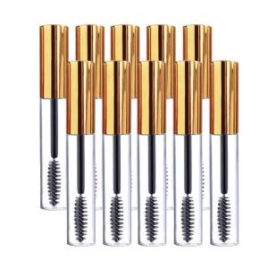 OEM Liquid Eyeliner Tube empty Round Rose Gold Clear Eyeliner Tube with brush