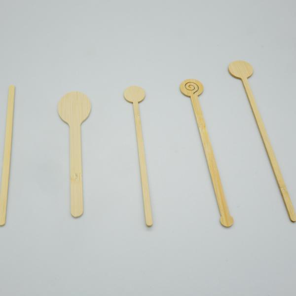 US Eco Friendly Various Size Custom Logo Disposable Bamboo Round Head Coffee Stirrer