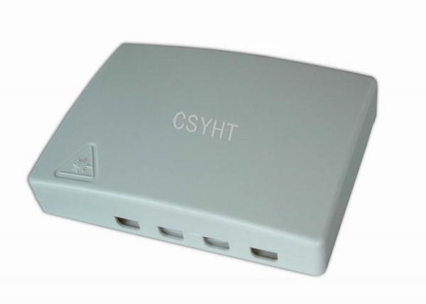 Indoor fiber optic terminal box 4 ports with SC adapters FTTH box wall mount box 4 fibers