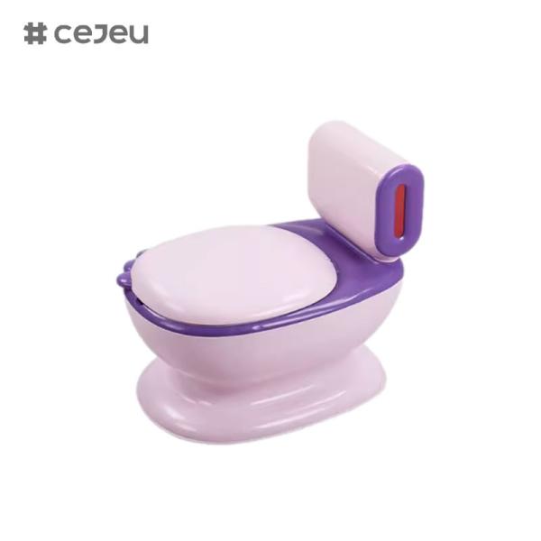 CJ-QC9991 Inodoro infantil simulado con baño con música de descarga, además de dibujos animados de niños de 2 a 6 a 8 años