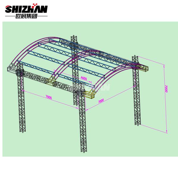 braguero de acero del tejado de la casa prefabricada del braguero del expositor f34
