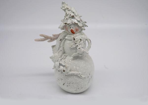 Polyresin Material Christmas Snowman Figurines Gift Crafts For Decoration