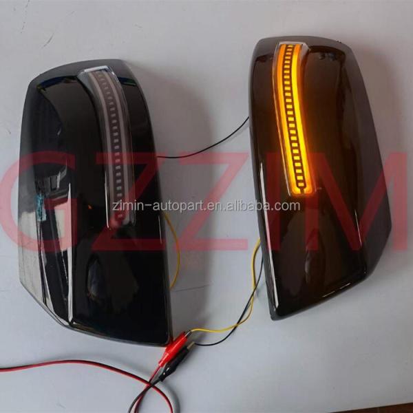 Capa del espejo retrovisor negro para Toyota Tundra 2007-2021 Espejo lateral de luz LED