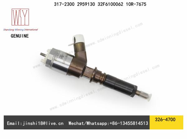 CATERPILLAR GENUINE AND NEW DIESEL C6 C6.4 FUEL INJECTOR 326-4700, 317-2300, 2959130, 32F6100062, 10R-7675 FOR 320D EXC