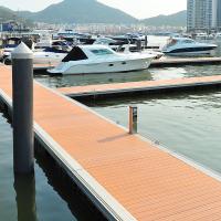 Doca flutuante durável personalizável com construção de liga de alumínio barco de iate pontão flutuante