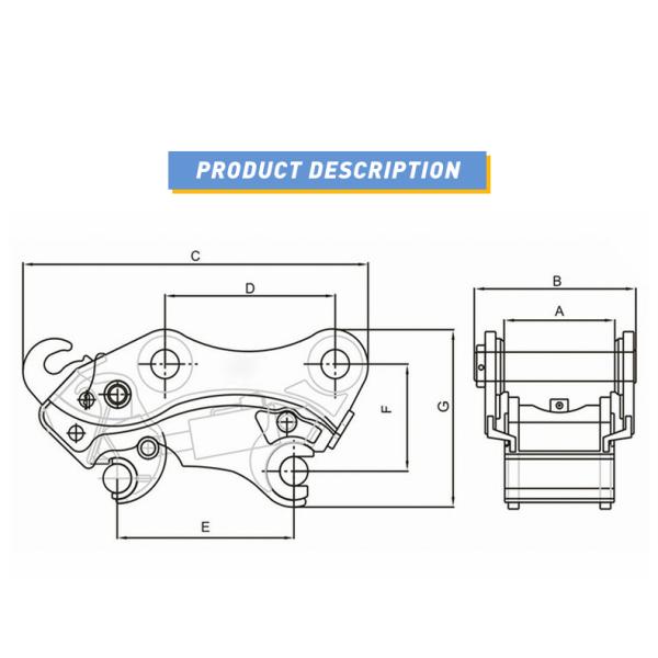 Tirón rápido inclinable hidráulico Q345B+NM400 de Kubota del metal