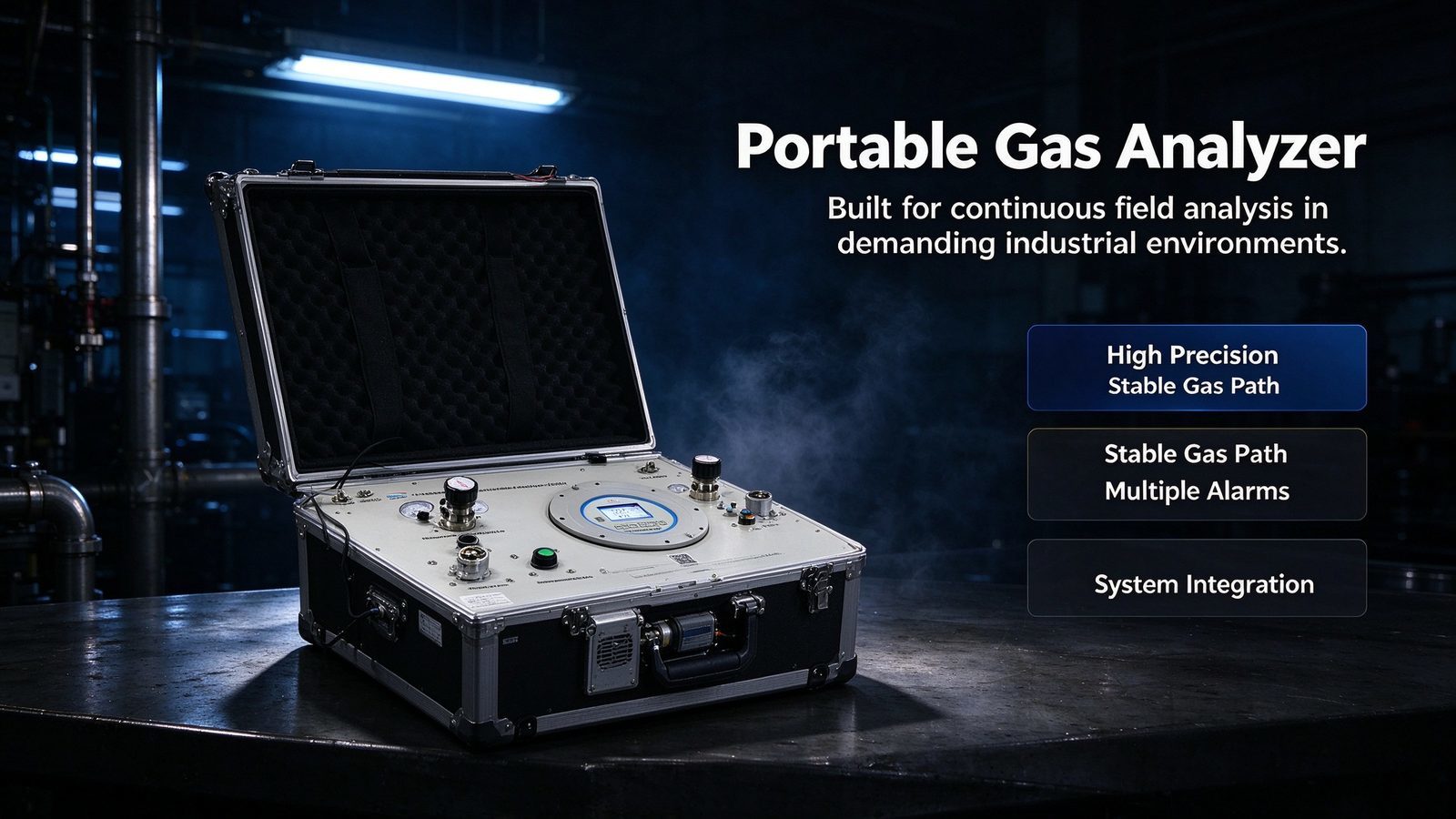 Portable Gas Dew Point Micro Water Analyzer Metal Construction Detector