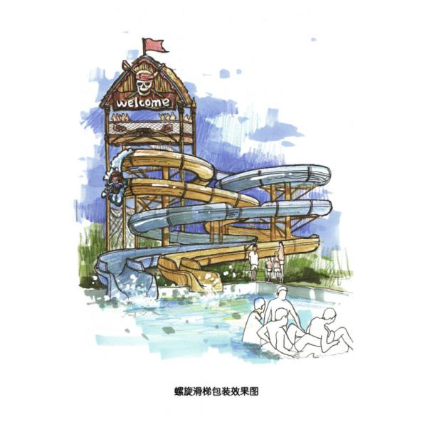 Customize Adult / Kids Waterpark Project , Theme Water Amusement Design / Customized Water Slide