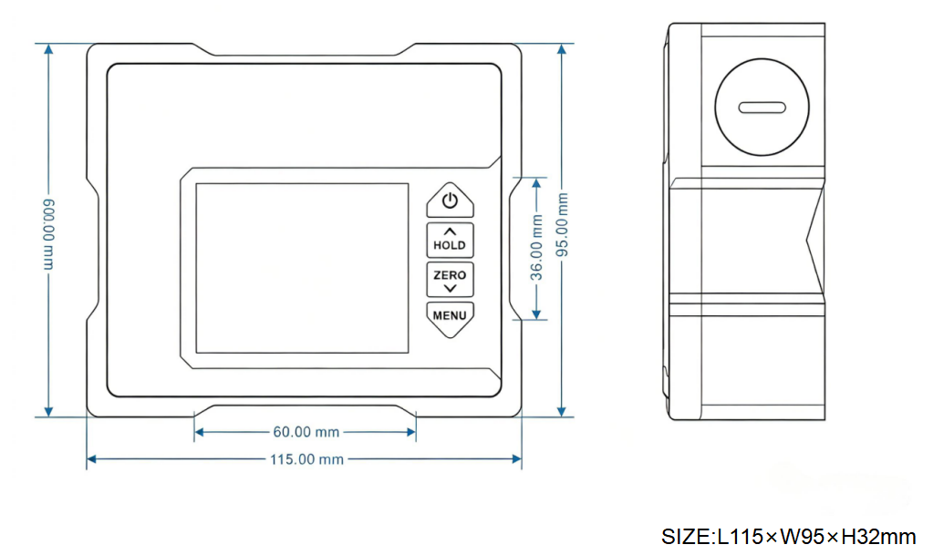FMI610 High Precision Digital Inclinometer with ±90° Measurement Range and Magnetic Installation for Industrial Use