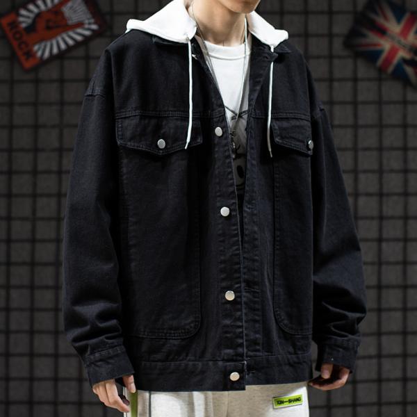 100% полиэстер рукавов голубых курток людей джинсов джинсовой ткани случайных длинное