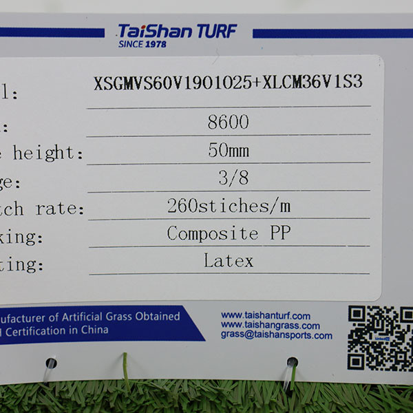 50mm Pile Height 9600 Dtex UV Resistance Artificial Grass for Leisure Landscaping