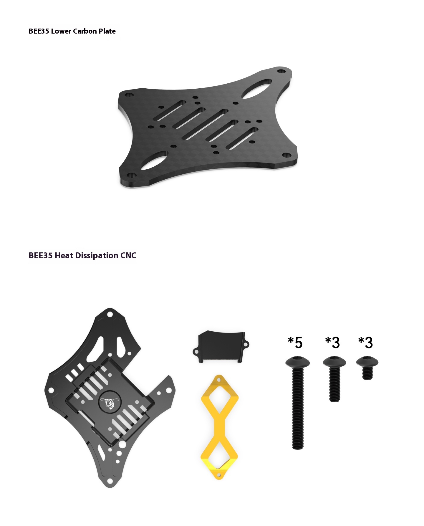 Speedybee Bee35 Advanced Racing Drone Parts Aluminium Carbon Fiber Rack Accessories With Camera Application