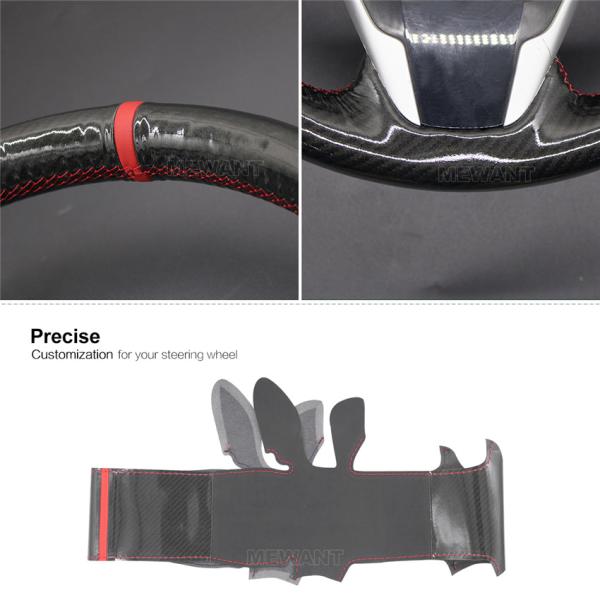 Hand Sewing Carbon Suede Steering Wheel Cover for Honda FK7 Civic 10 10th gen CRV CR-V Clarity 2016 2017 2018 2019