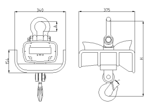 Auto interruptor - fora da escala de 15 toneladas do guindaste de Digitas