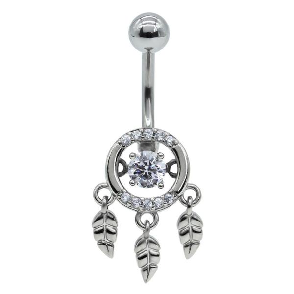 Barra de aço cirúrgica 10mm da barriga da joia de Diamond Dream Catcher Body Piercings