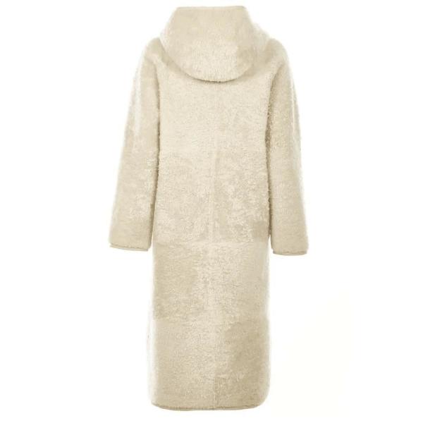                  Top Quality Real Leather Jacket Lightweight Comfortable Shearling Coat with Hood Handmade in Italy for Women′s Fashion             