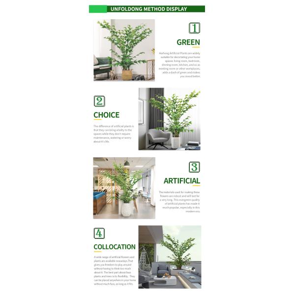 деревья ландшафта 170cm искусственные Fishtail украшение завода крытое никакой мочить