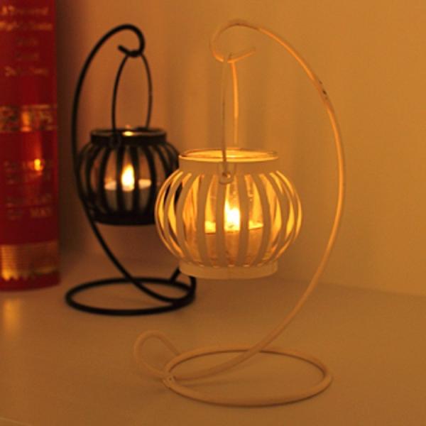 Vintage Pumpkin 300g Metal Candle Holders For Decoration