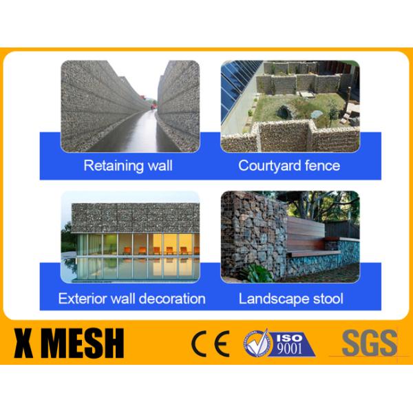 Galfan Gabion Dia 5mm провода PVC покрыл коробку Gabion