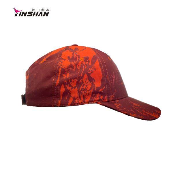 Tailoring Design Polyester Canvas Breathable Fabric Racing Sport Cap for Sublimation