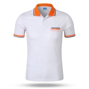 Embroidery Logo Fabric 240gsm Polo White V Neck T Shirt For Woman