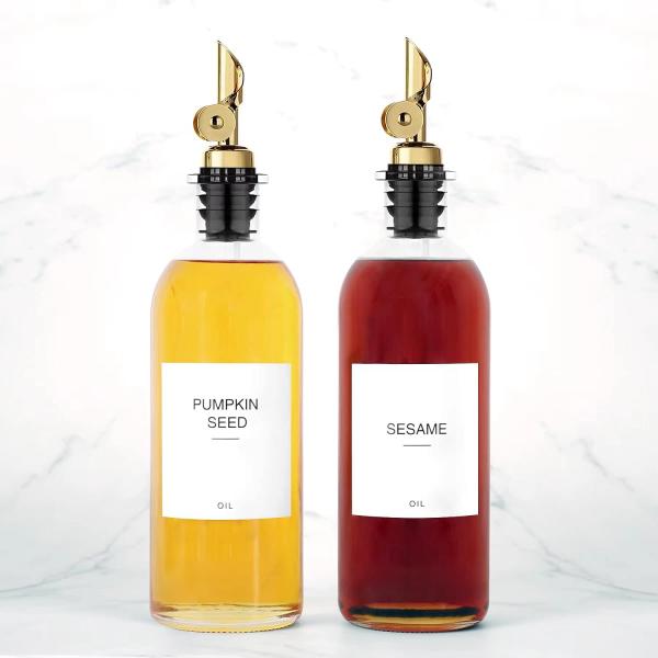 Bouteille en verre personnalisée de 350 ml 500 ml pour l' huile d' olive Vodka Bouteille en verre personnalisée Whiskey