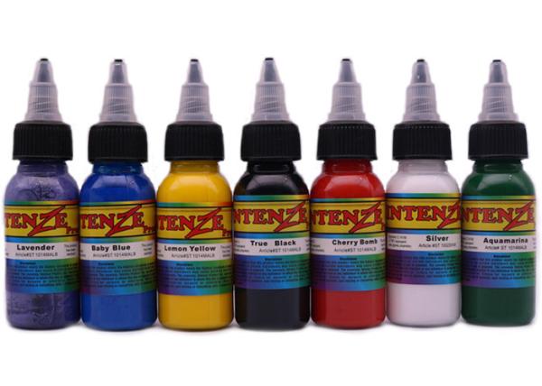 7 Color Options Permanent Tattoo Ink , 30ml / 1oz / Bottle Intenze Tattoo Ink