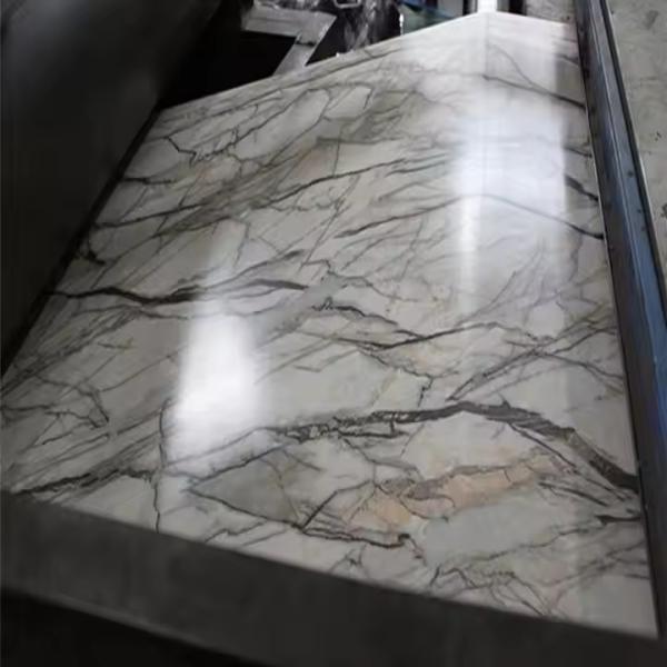 Envase de acero de impresión de mármol para revestimiento de paredes de decoración del hogar y proyectos arquitectónicos