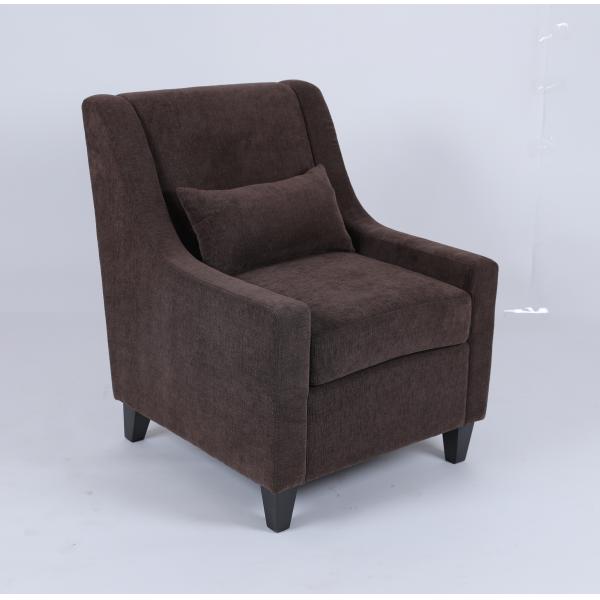 Customized Modern Armchair Fabric Wood Frame Elegant Velvet