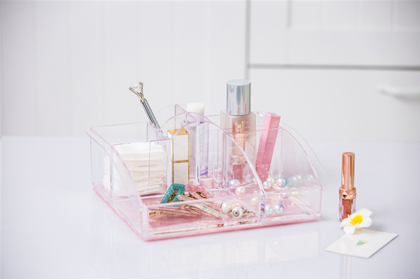 Организатор стола OEM астетический, ясная коробка организатора макияжа PS пластиковая